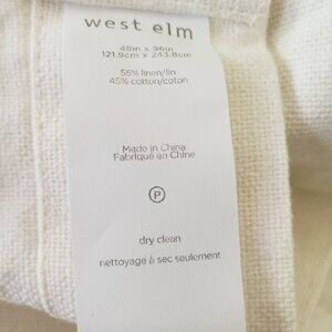 West Elm Simple White Curtain Panel